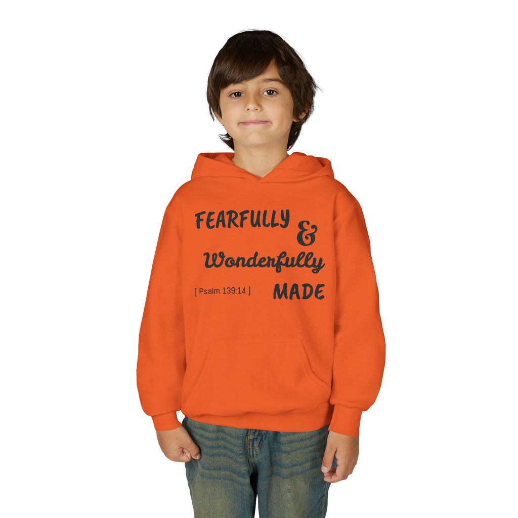 Youth Heavy Blend Hooded Sweatshirt - Fearfully & Wonderfully Made