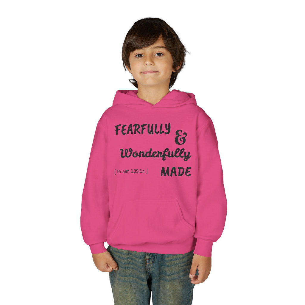 Youth Heavy Blend Hooded Sweatshirt - Fearfully & Wonderfully Made