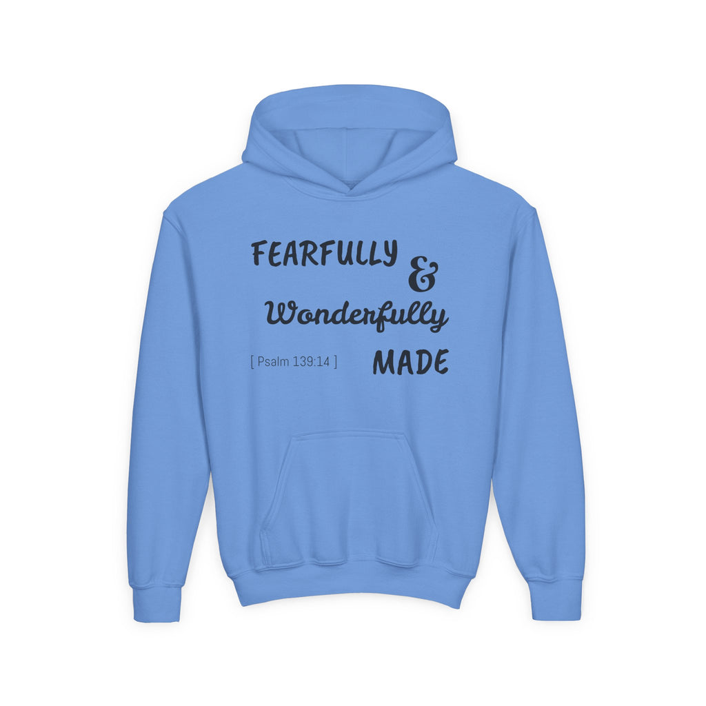 Youth Heavy Blend Hooded Sweatshirt - Fearfully & Wonderfully Made