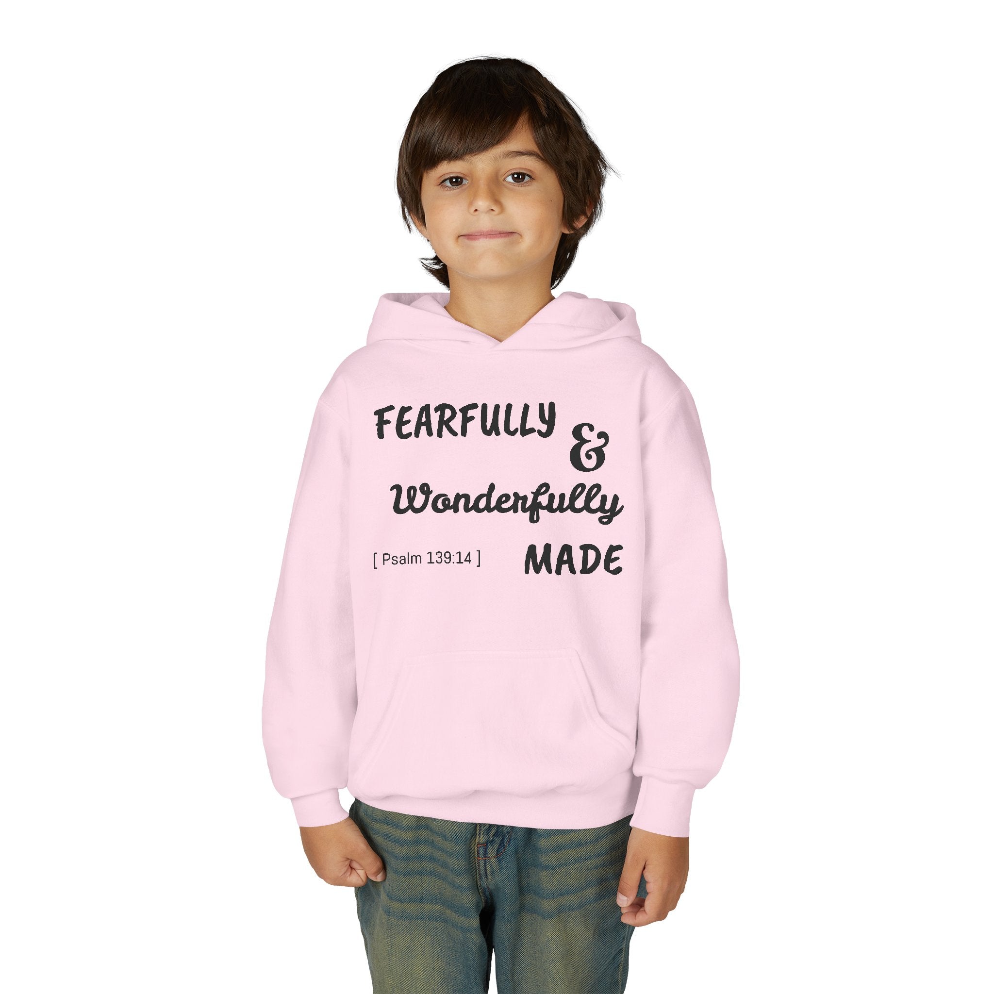 Youth Heavy Blend Hooded Sweatshirt - Fearfully & Wonderfully Made