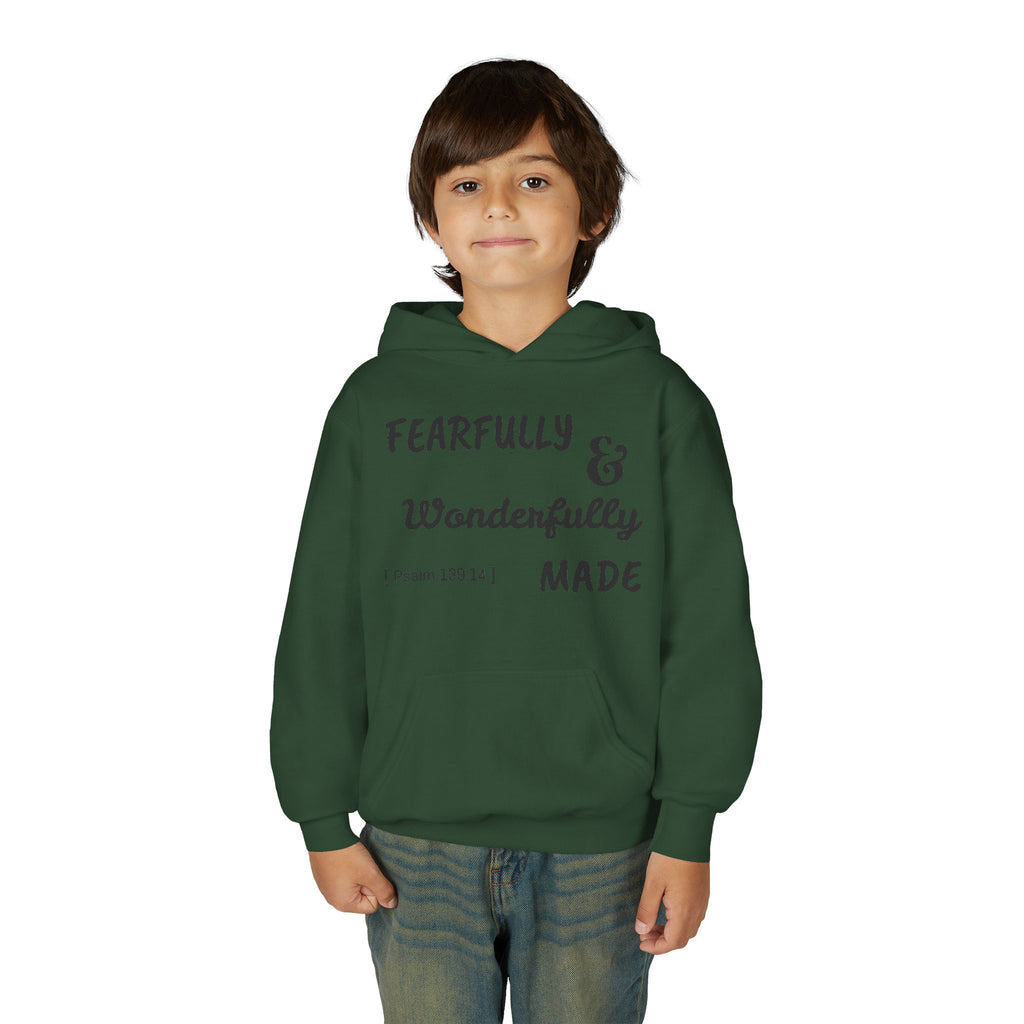 Youth Heavy Blend Hooded Sweatshirt - Fearfully & Wonderfully Made