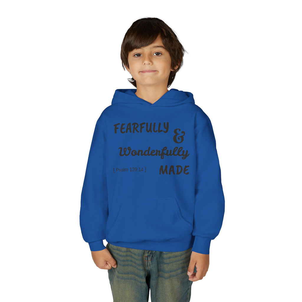 Youth Heavy Blend Hooded Sweatshirt - Fearfully & Wonderfully Made