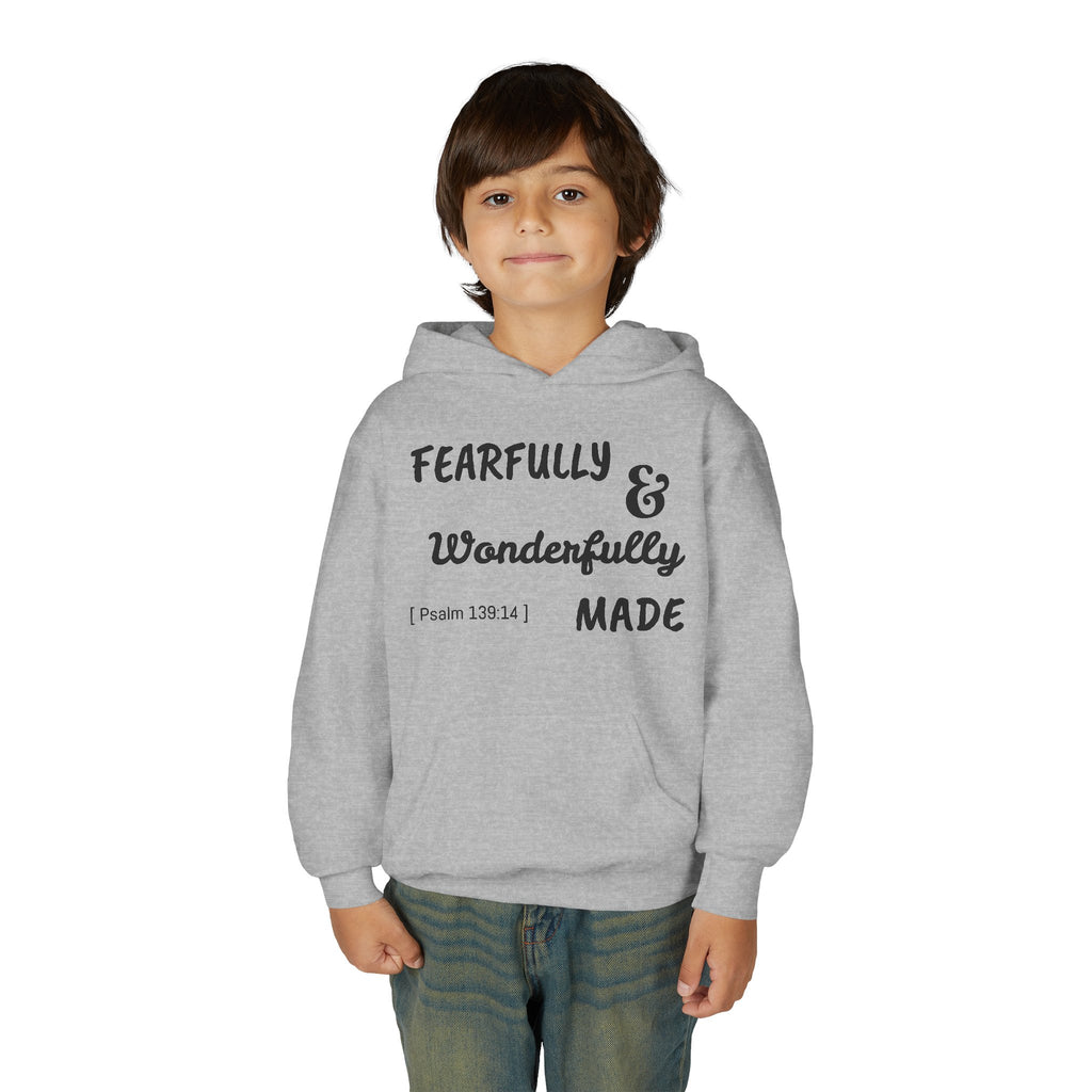 Youth Heavy Blend Hooded Sweatshirt - Fearfully & Wonderfully Made