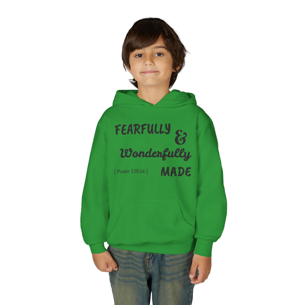 Youth Heavy Blend Hooded Sweatshirt - Fearfully & Wonderfully Made