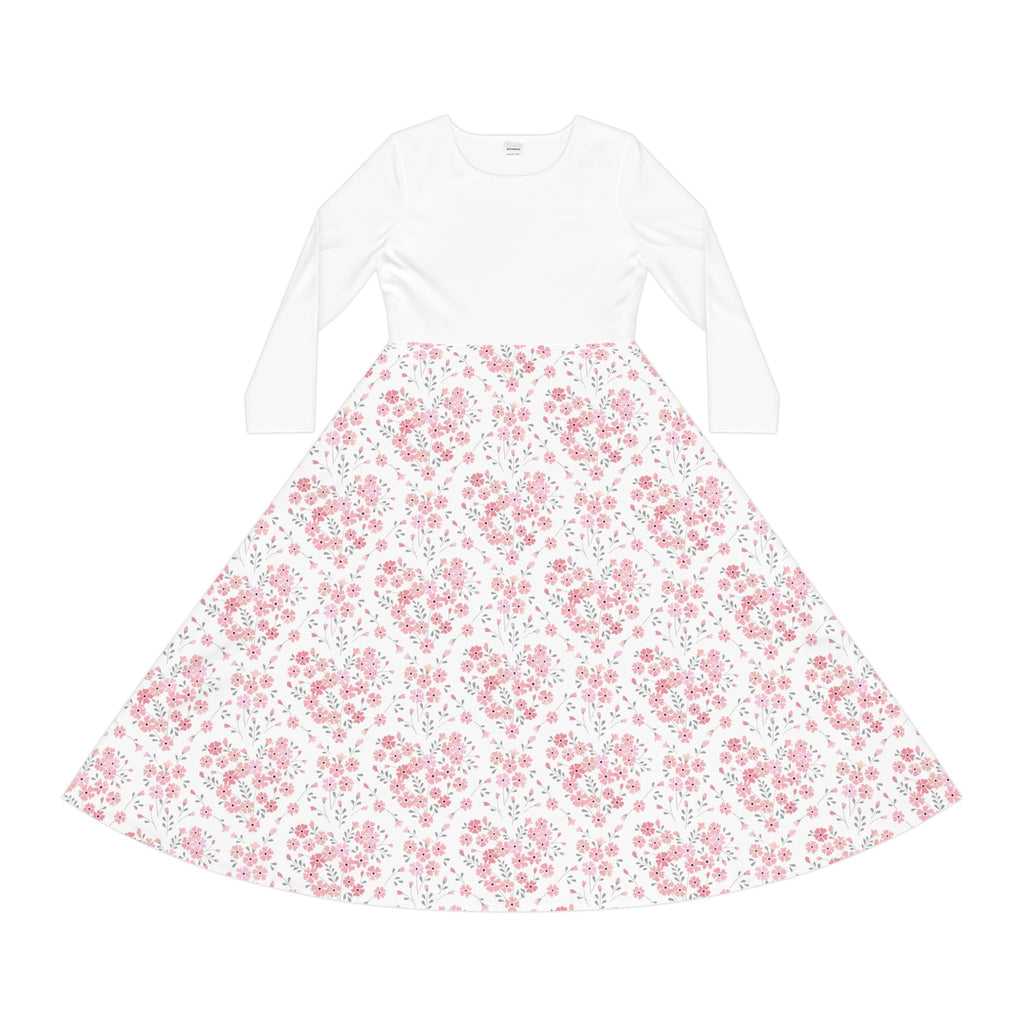 Women's Long Sleeve Dress - Hearts