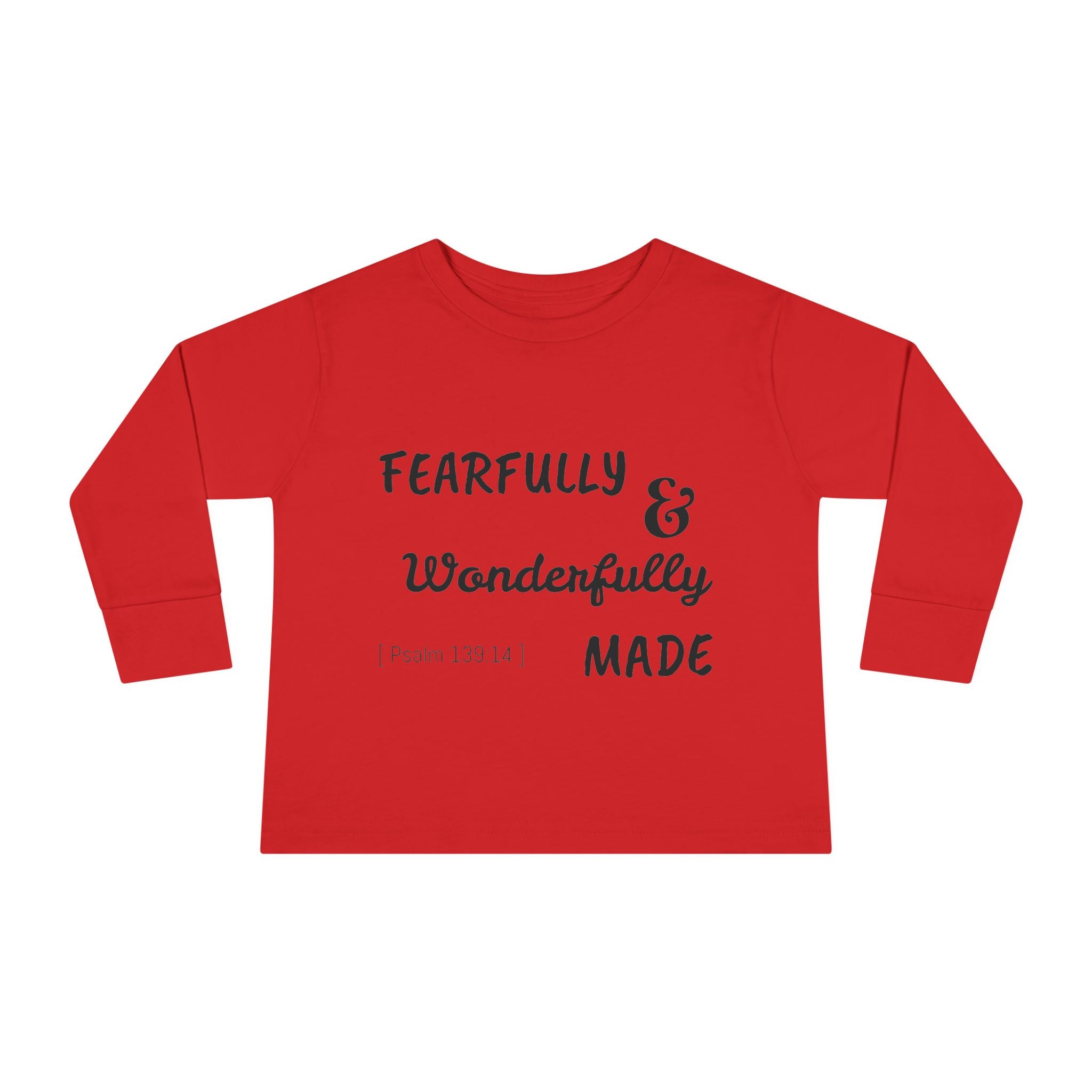 Toddler Long Sleeve Tee - Fearfully & Wonderfully Made