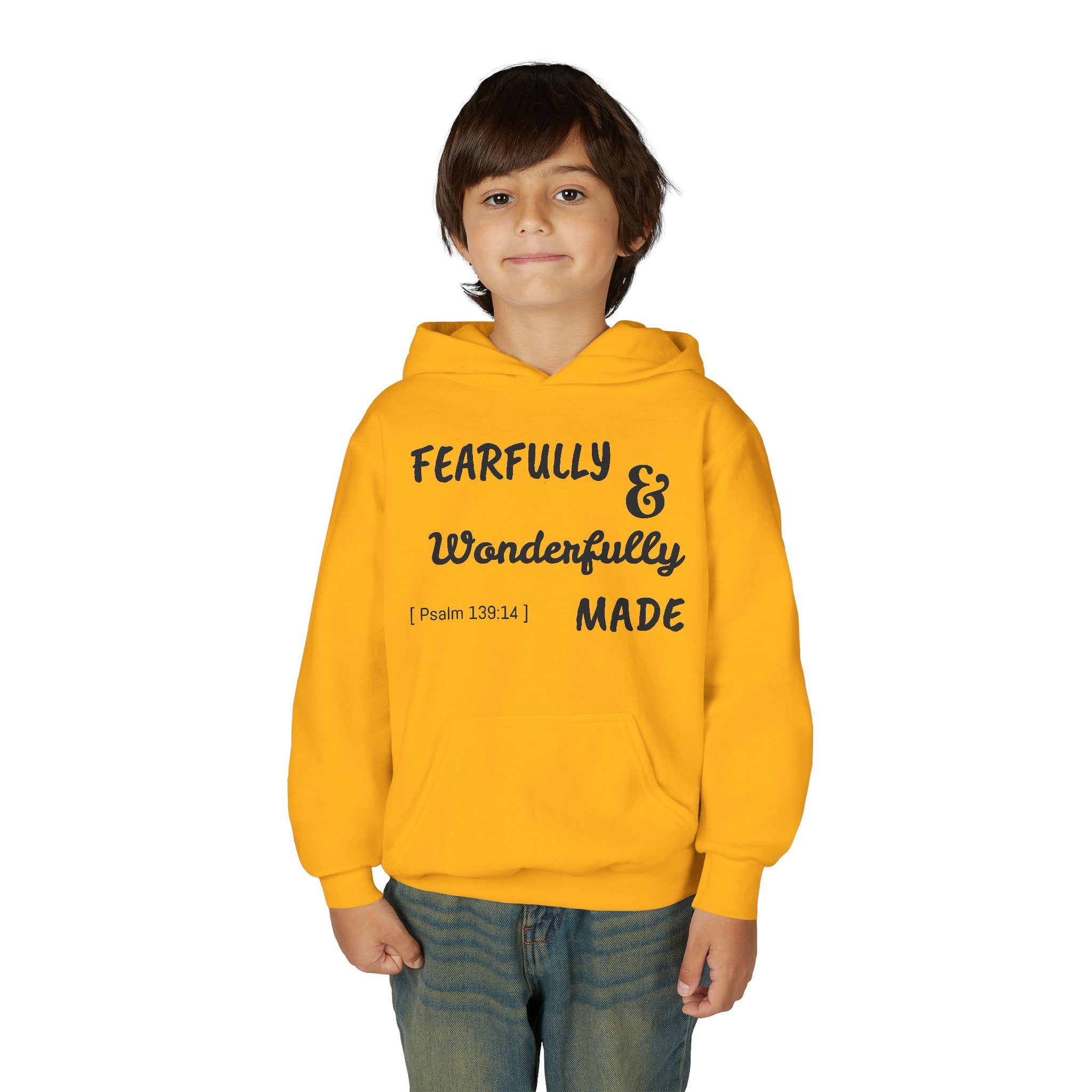 Youth Heavy Blend Hooded Sweatshirt - Fearfully & Wonderfully Made